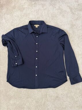 Elliot Mulryan Men's Long-Sleeve Navy Dress Shirt
